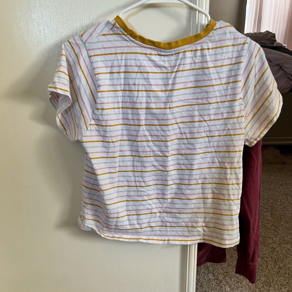 White striped graphic tee